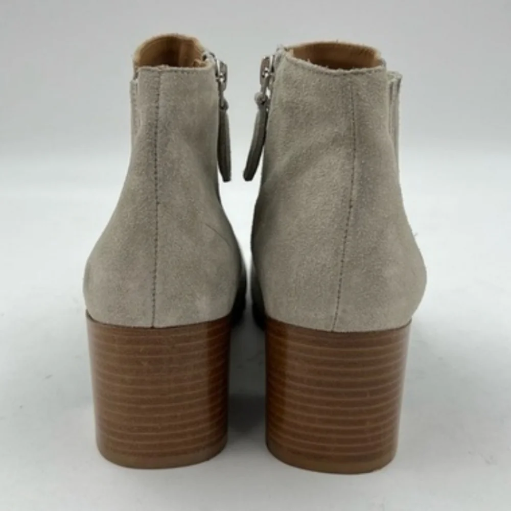 Aquatalia Taupe Charlotte Weatherproof Suede Booties Size 7.5